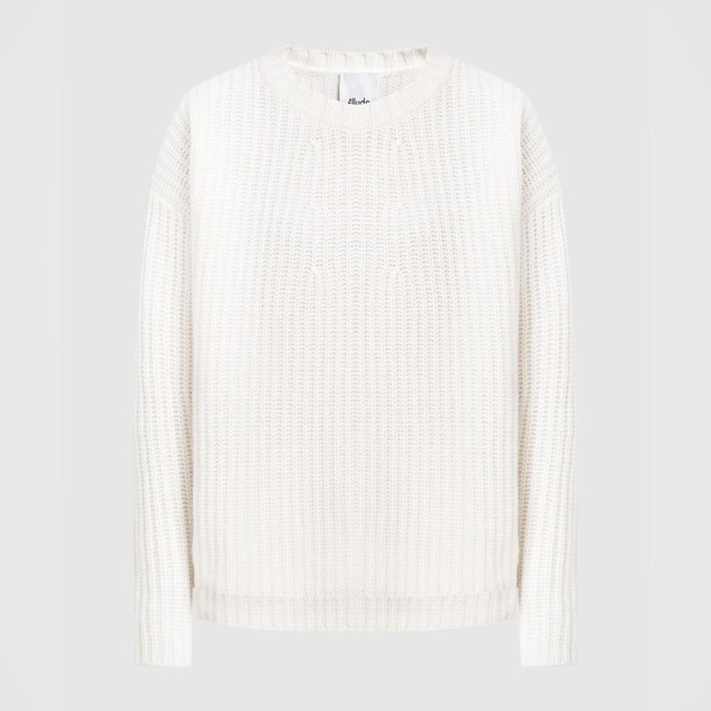 ALLUDE White wool and cashmere sweater